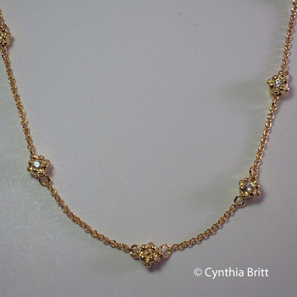 "Britt Flower" Bead Necklace