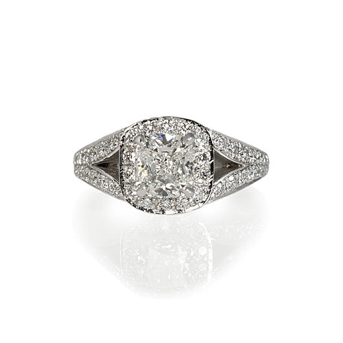 Cushion Cut Diamond PavÃ© Engagement Ring