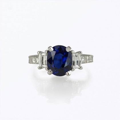 Sapphire And Diamond Engagement Ring For Nicole