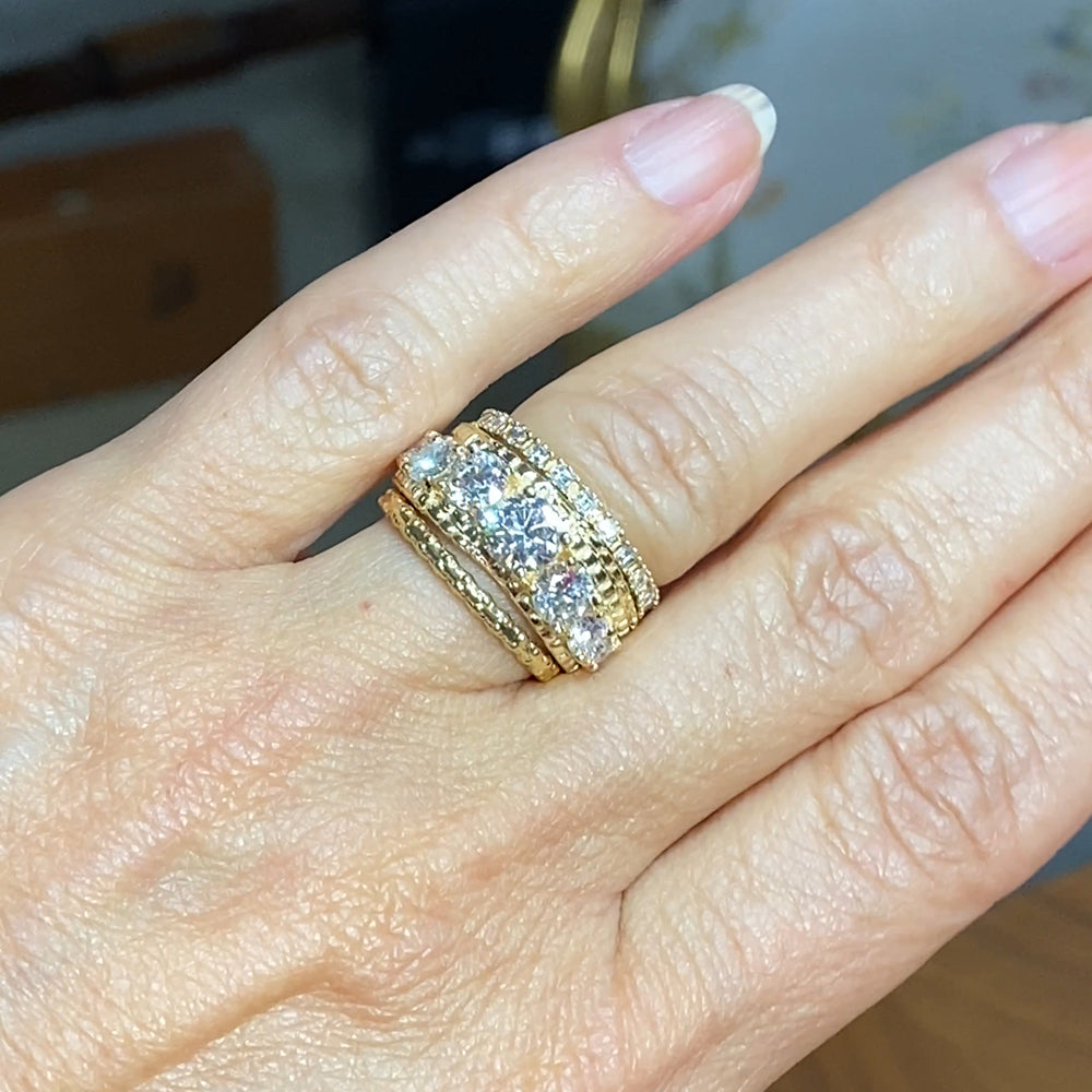 Styling Melissa’s Engagement Ring with Different Bands