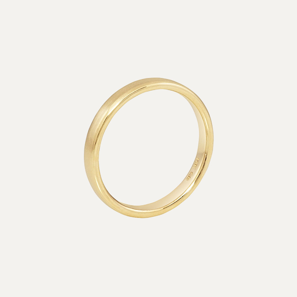 18K Yellow Gold Stay Connected Men’s Wedding Band Ring