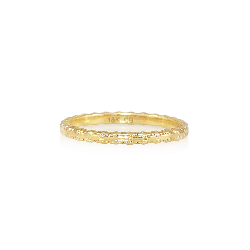 Yellow Gold Ladies’ Band with Signature Cynthia Britt Flower on the Side