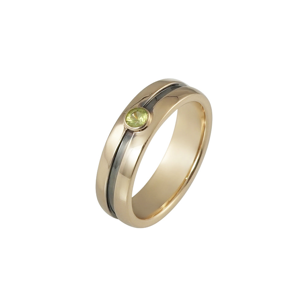 Peridot Men's Wedding Ring for Aaron