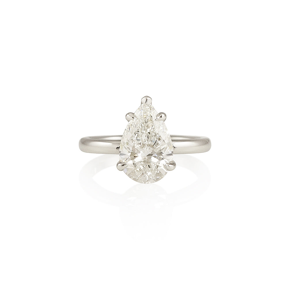 Pear Solitaire Engagement Ring for Adriana