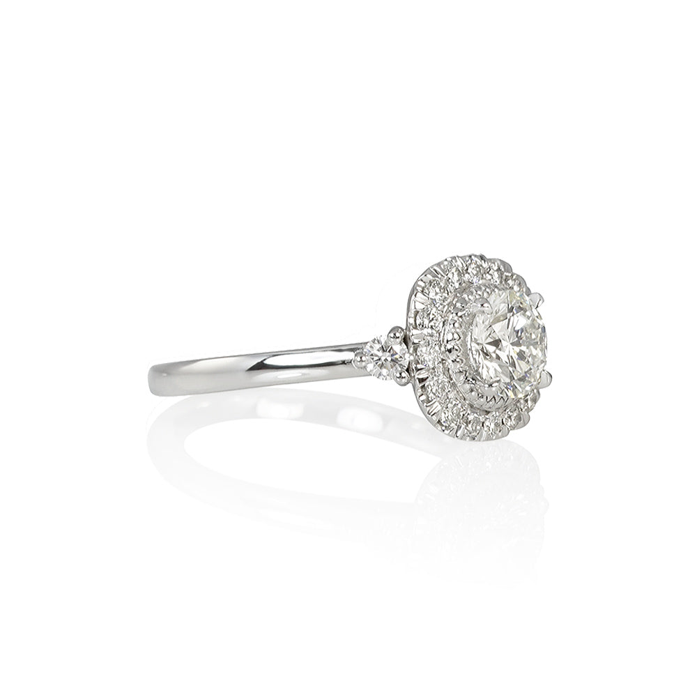 Diamond Halo Engagement Ring for Akilah