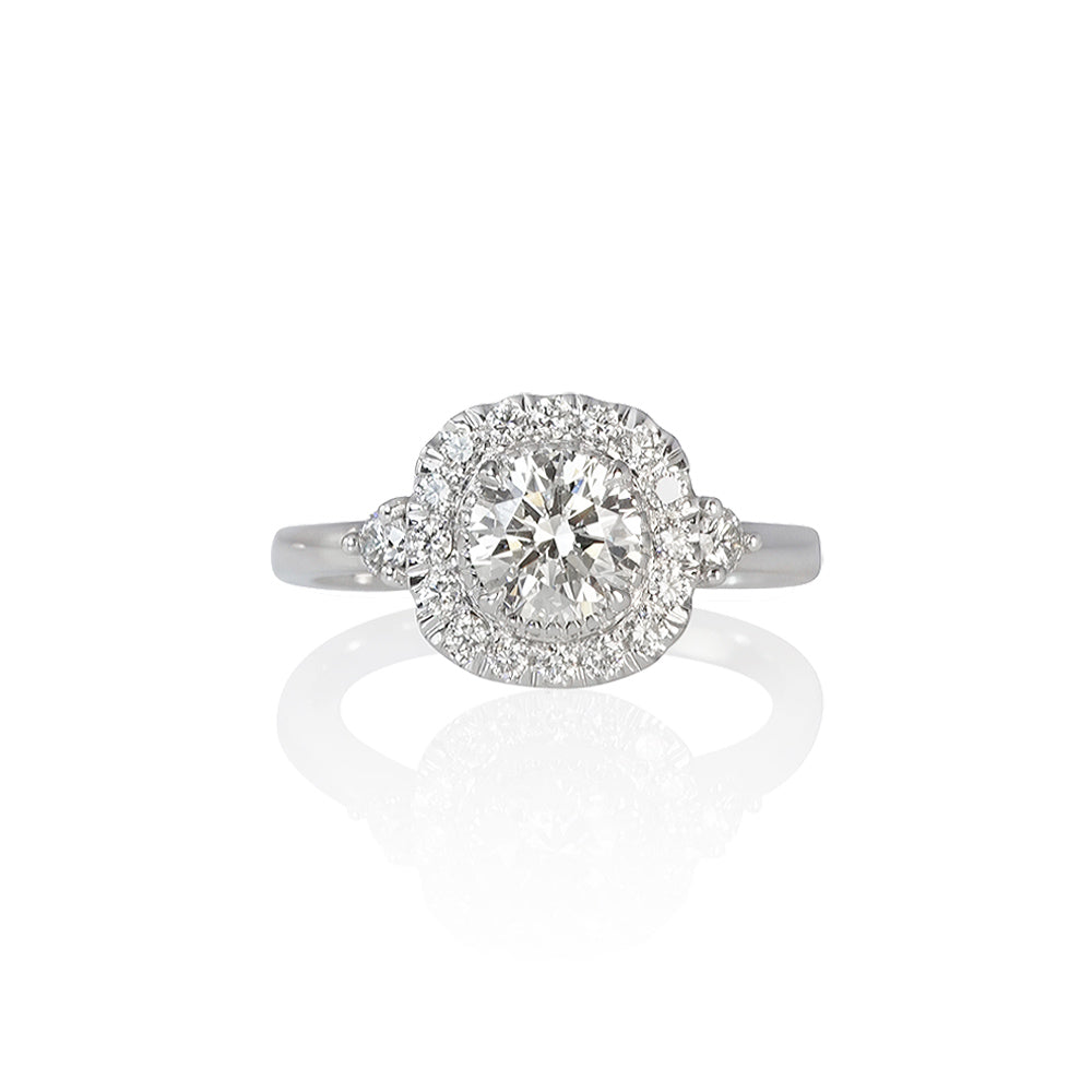 Diamond Halo Engagement Ring for Akilah