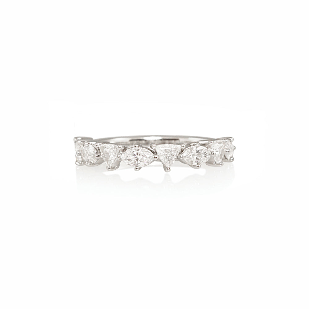 Alternating Marquise and Trillion Diamond Wedding Band for Renee