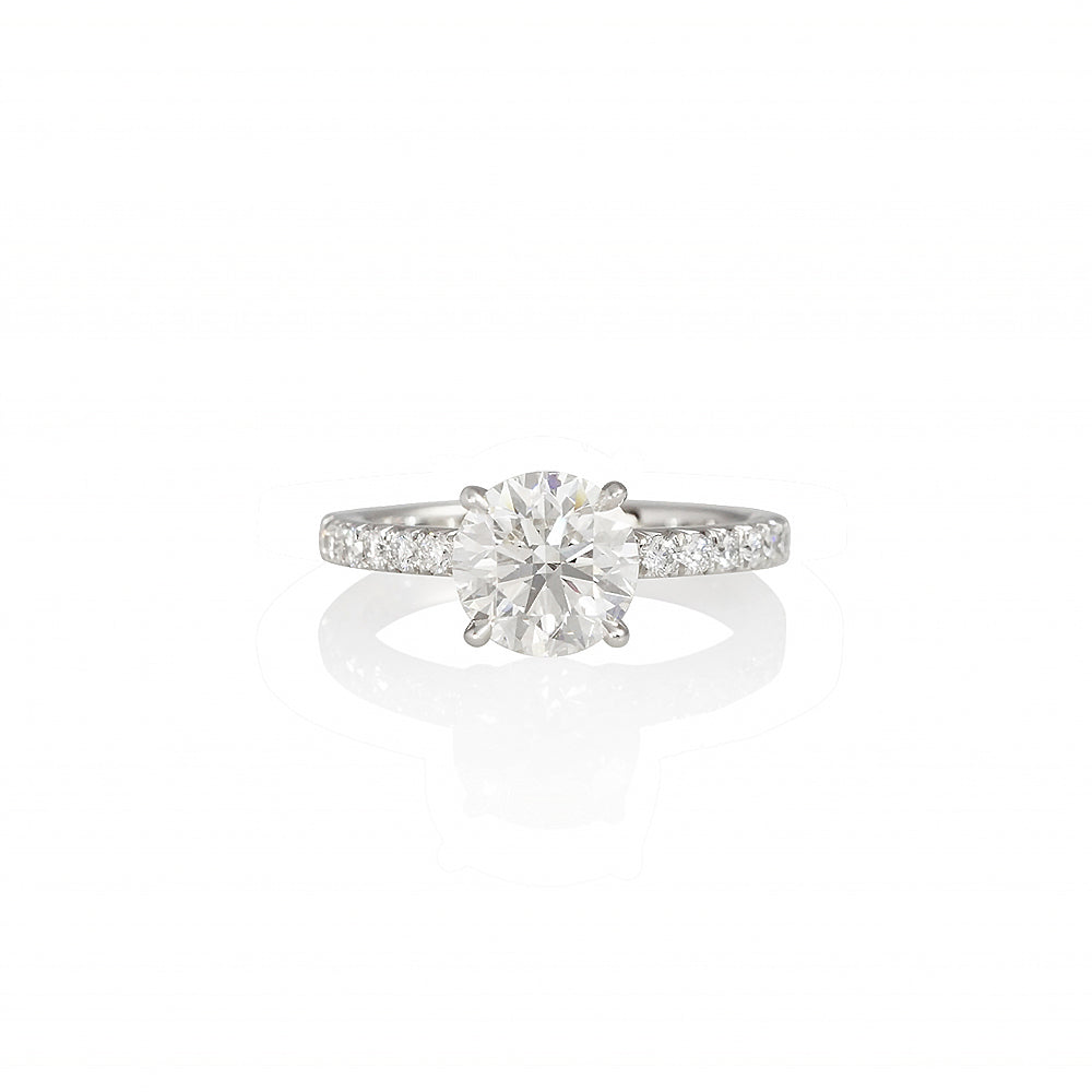 Cynthia Britt Solitaire with Diamond Band for Amy