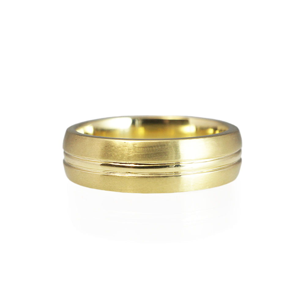 Andrew Men's Green Gold Wedding Ring