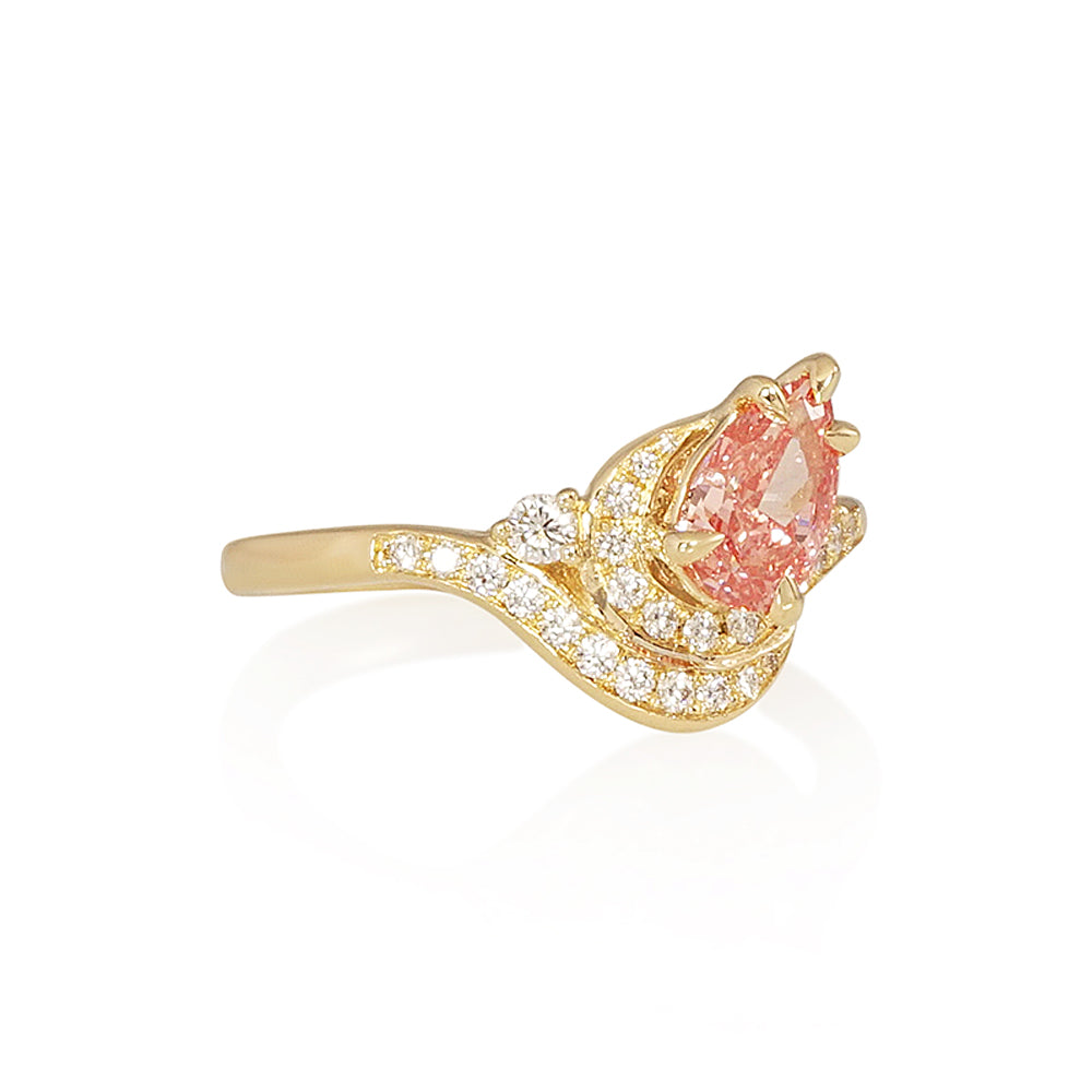 Fantasy Pink Diamond Engagement Ring for Aneesha