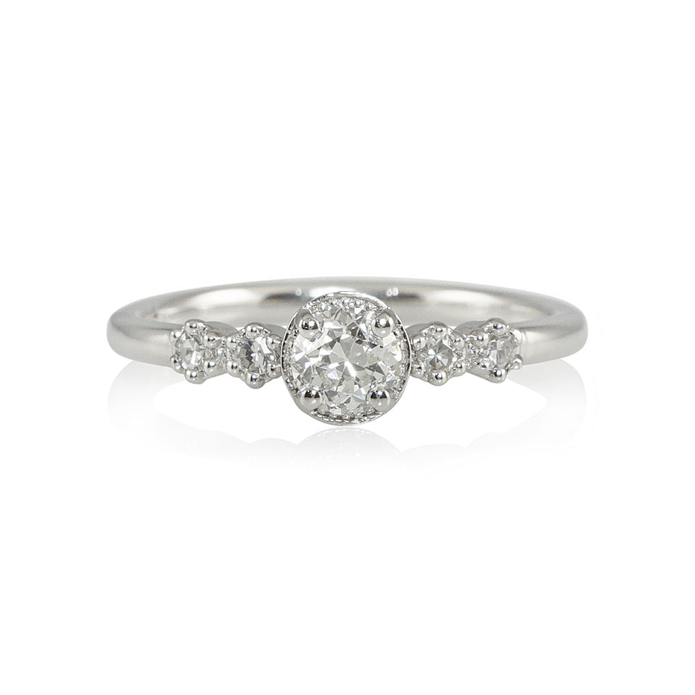 Flower Five Stone Engagement Ring for Anna