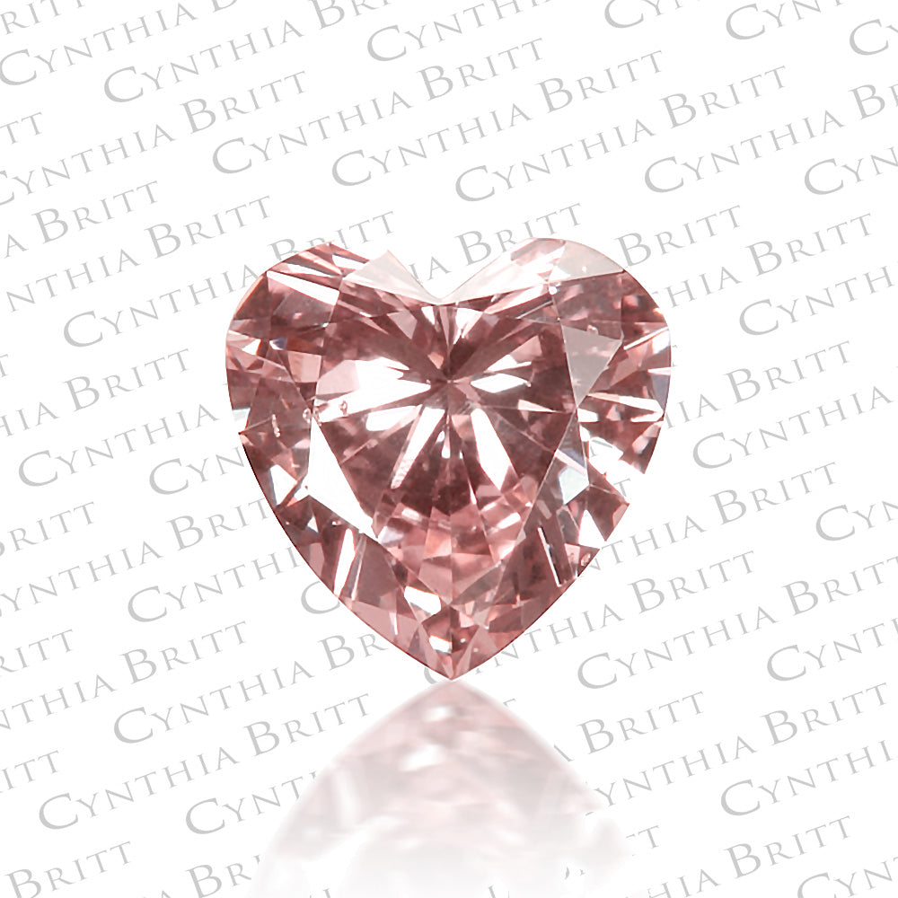 Fancy Pink 0.19 carat Heart Shaped Diamond