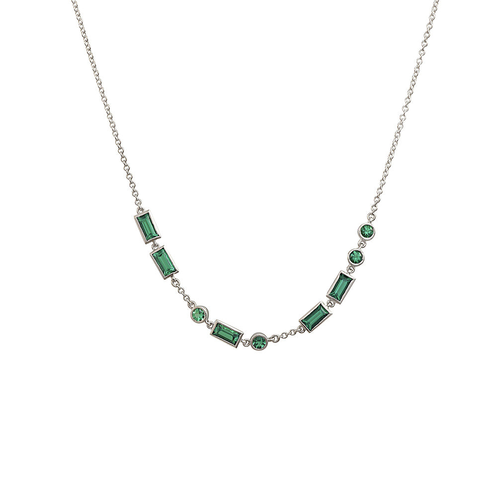 Morse Code Emerald Necklace for Ariel