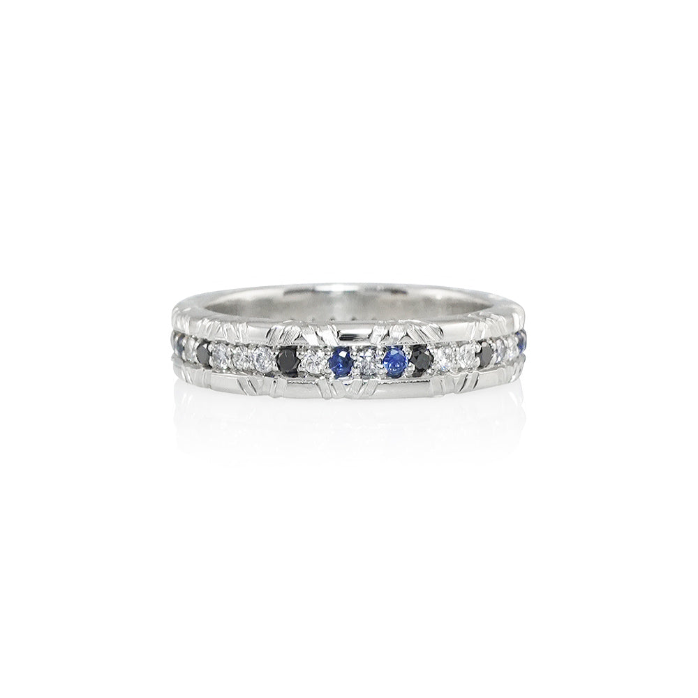 Diamond and Sapphire Code Ring for Audrey