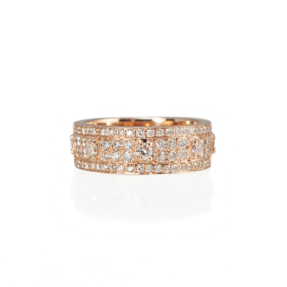 Bianca Rose Gold Diamond Wedding Ring