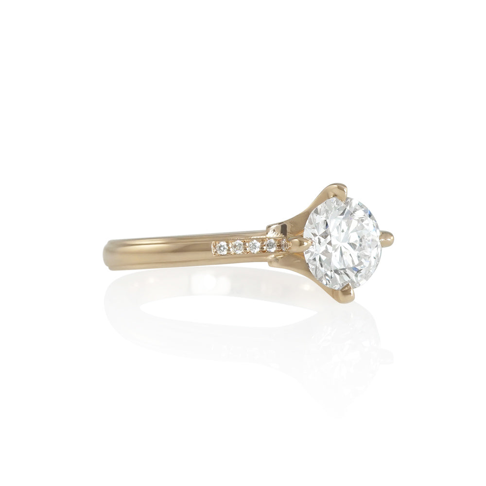 Cynthia Britt "No Basket"™ Rose Gold Engagement Ring for Brittany