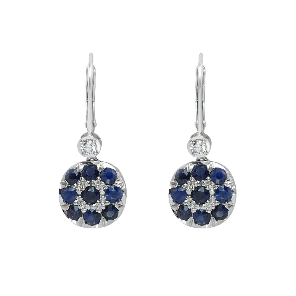 Sapphire and Diamond Drop Earrings for Cecilia