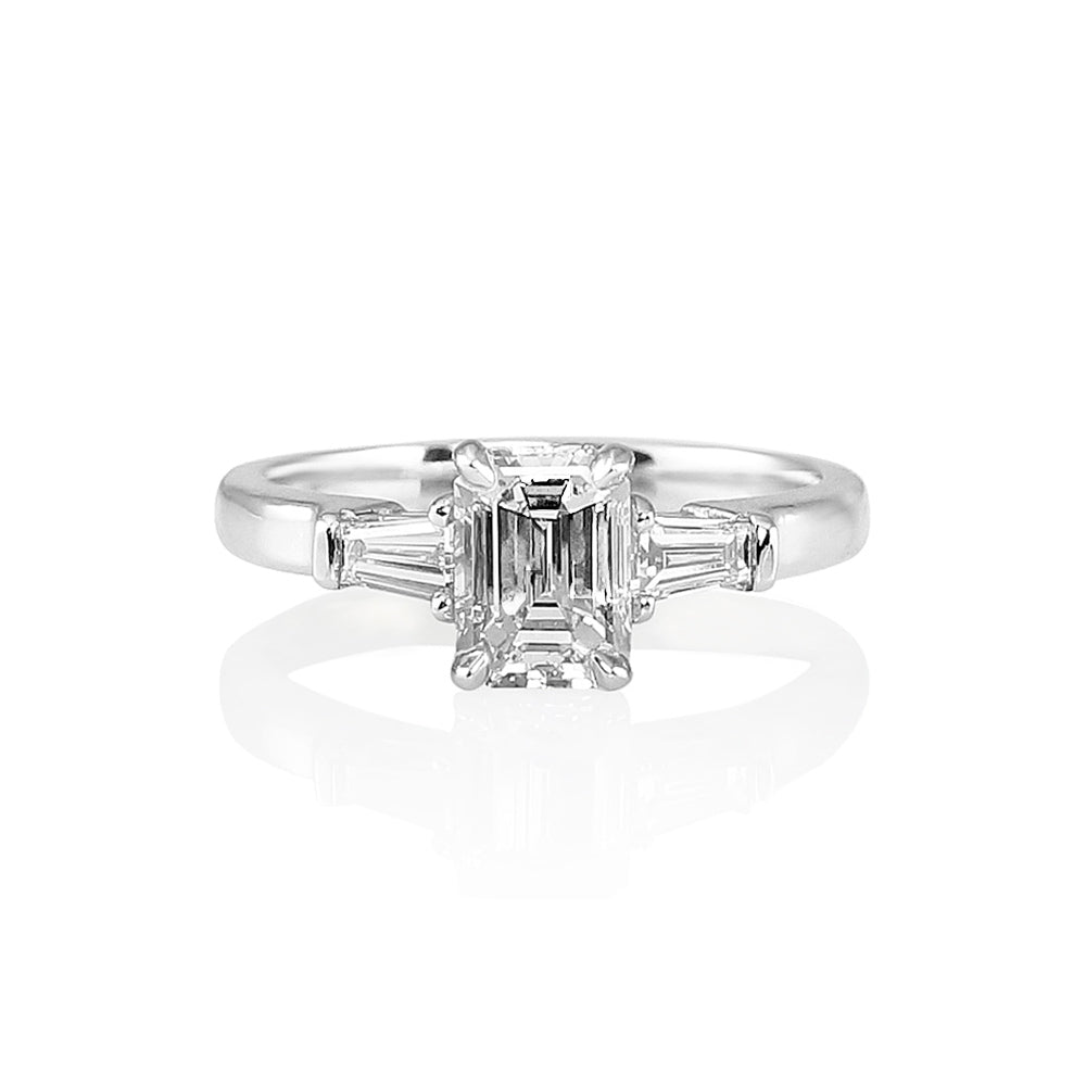 Chantel Emerald Cut Diamond Engagement Ring