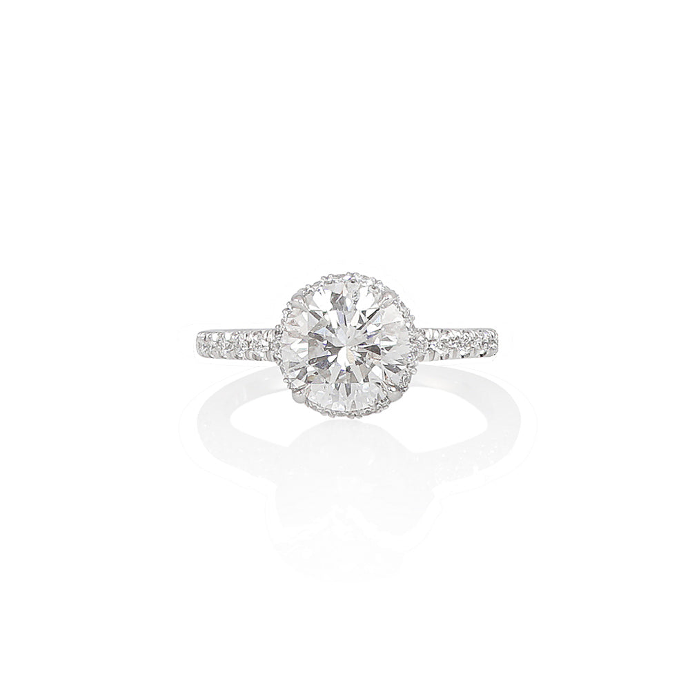 Diamond Collar™ with Diamond Band Engagement Ring for Chelsey