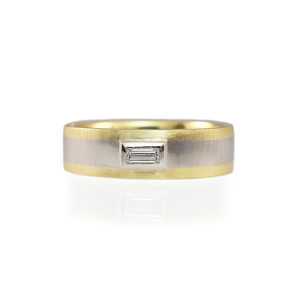 Chris Two-Tone Men's Diamond Wedding Band