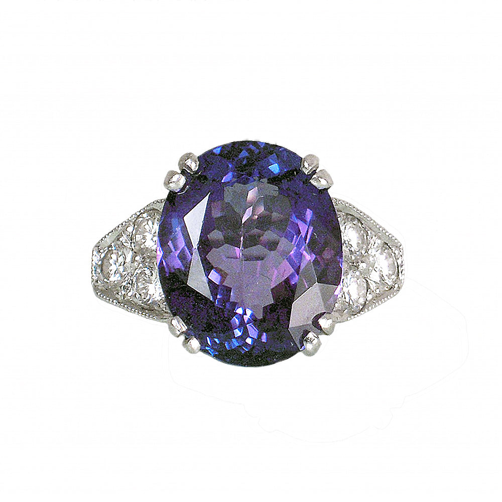 Christina Tanzanite and Diamonds Engagement Ring