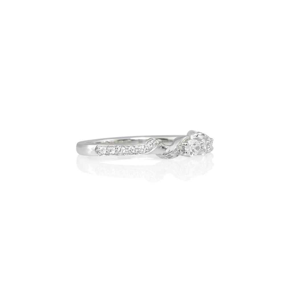 Oval and Round Diamond Wrap Wedding Ring for Christine