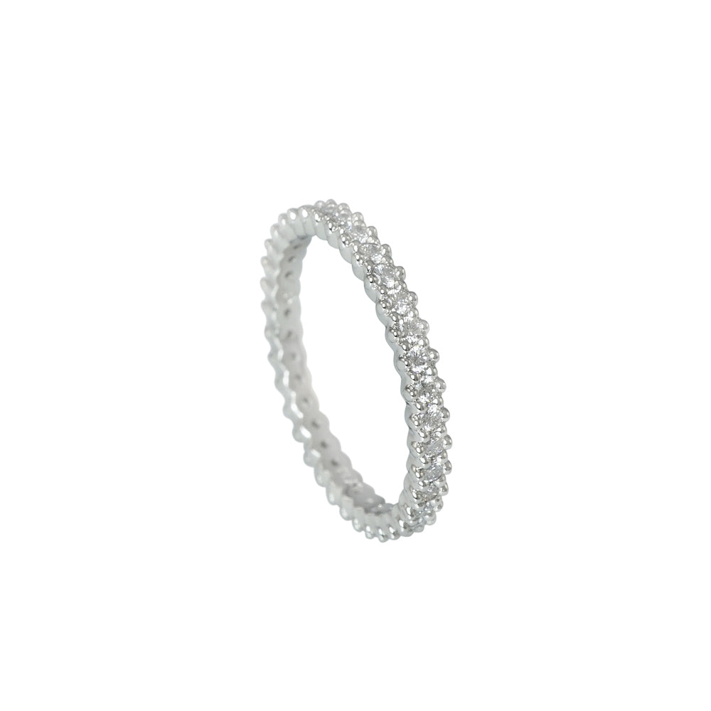 Cynthia Britt Shared Flower Bead Mystery Band in Platinum