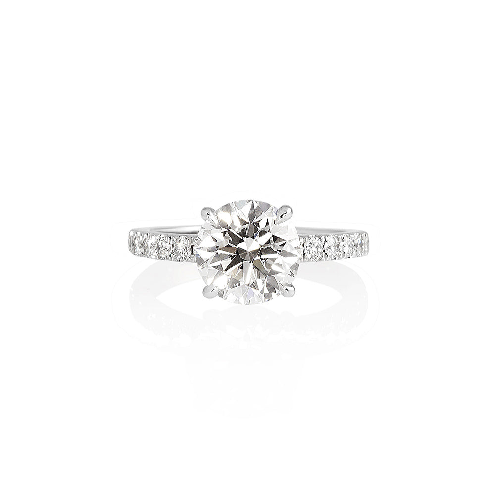 Cynthia Britt Solitaire With Diamond Band For Megan