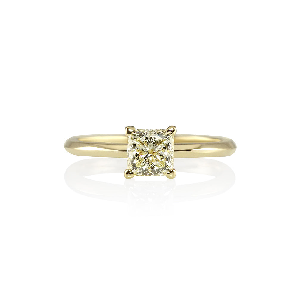 Cynthia Britt Solitaire with Fancy Yellow Diamond for Nicole