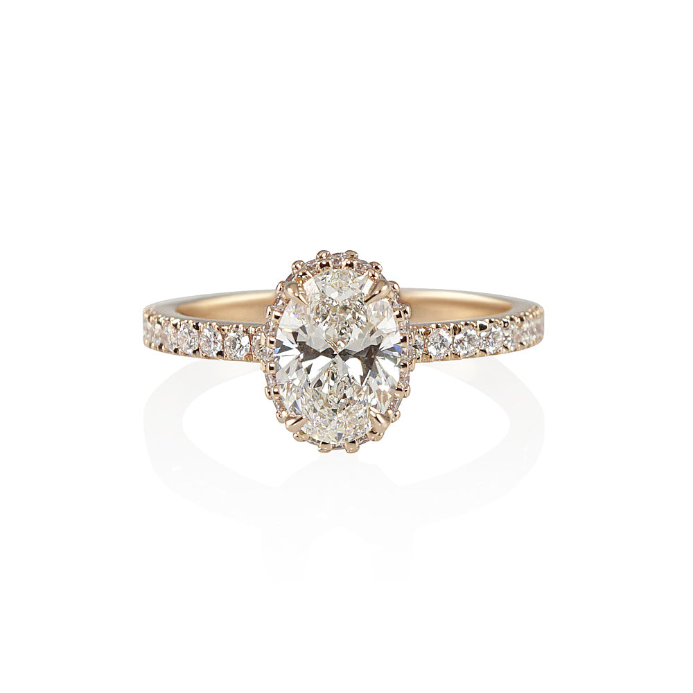 Danielle Oval Diamond Rose Gold Engagement Ring