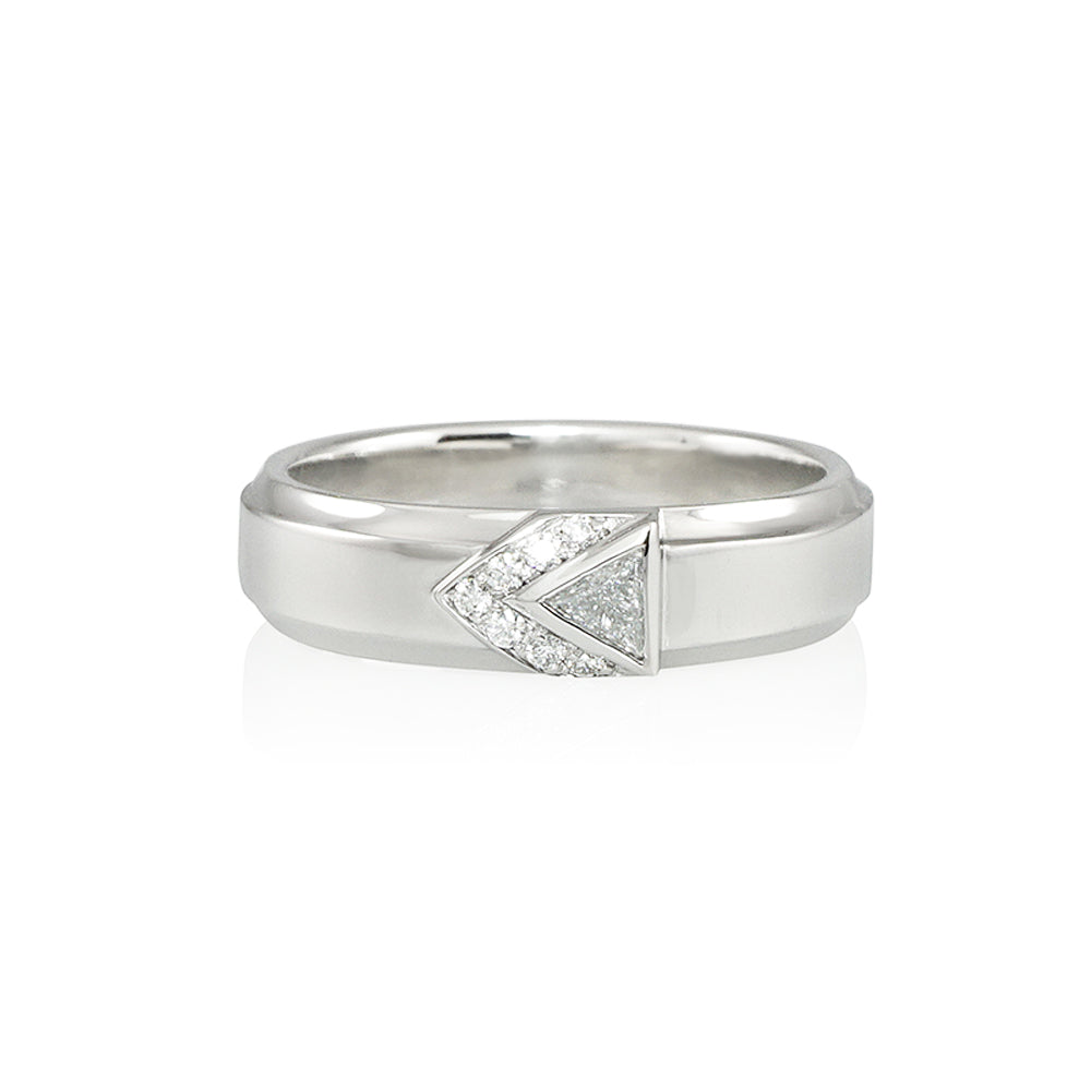 Trillion Cut Diamond Men's Wedding Ring for Joseph