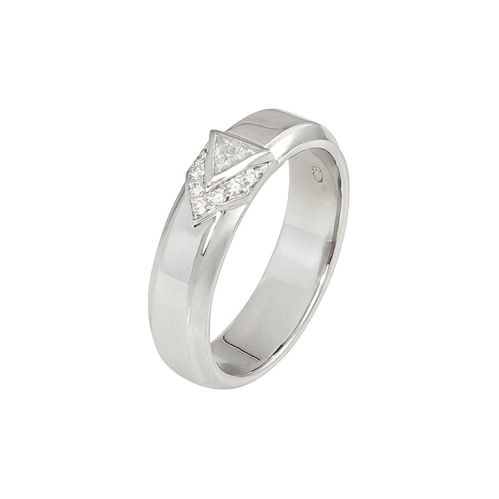 Trillion Cut Diamond Men's Wedding Ring for Joseph