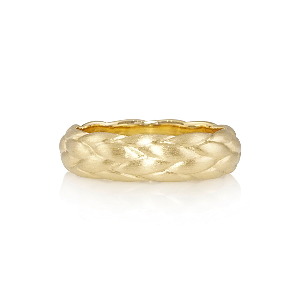 Braided Rope Men's Wedding Ring for Eddie