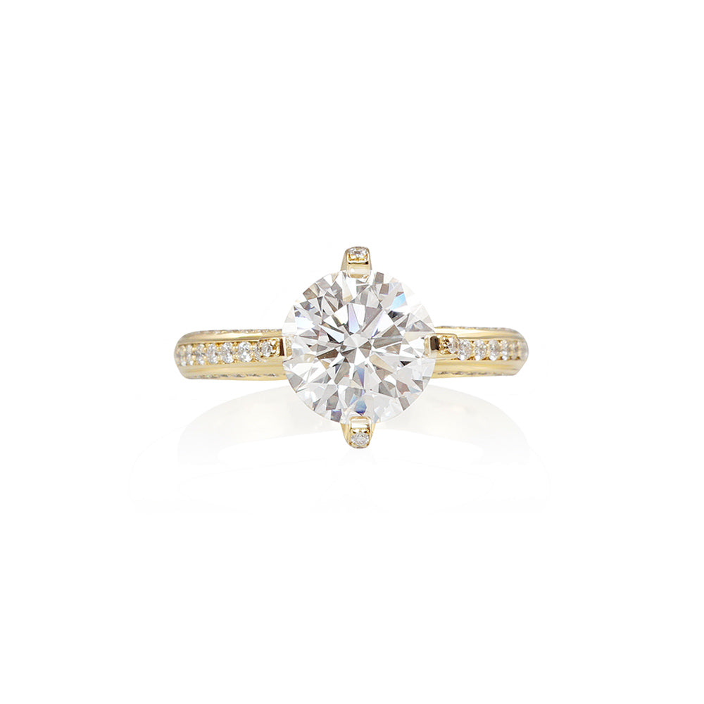 Cynthia Britt “No Basket”™ Yellow Gold Engagement Ring for Eleanor