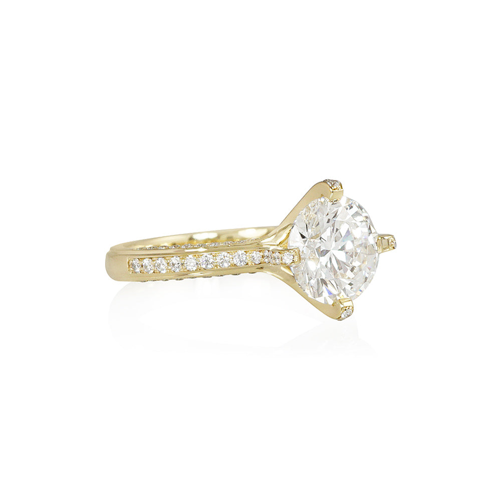 Cynthia Britt “No Basket”™ Yellow Gold Engagement Ring for Eleanor