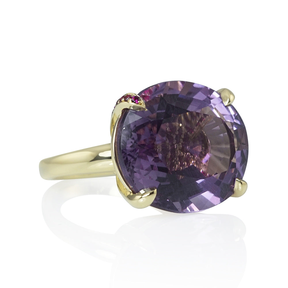 Amethyst and Ruby Cocktail Ring for Elizabeth