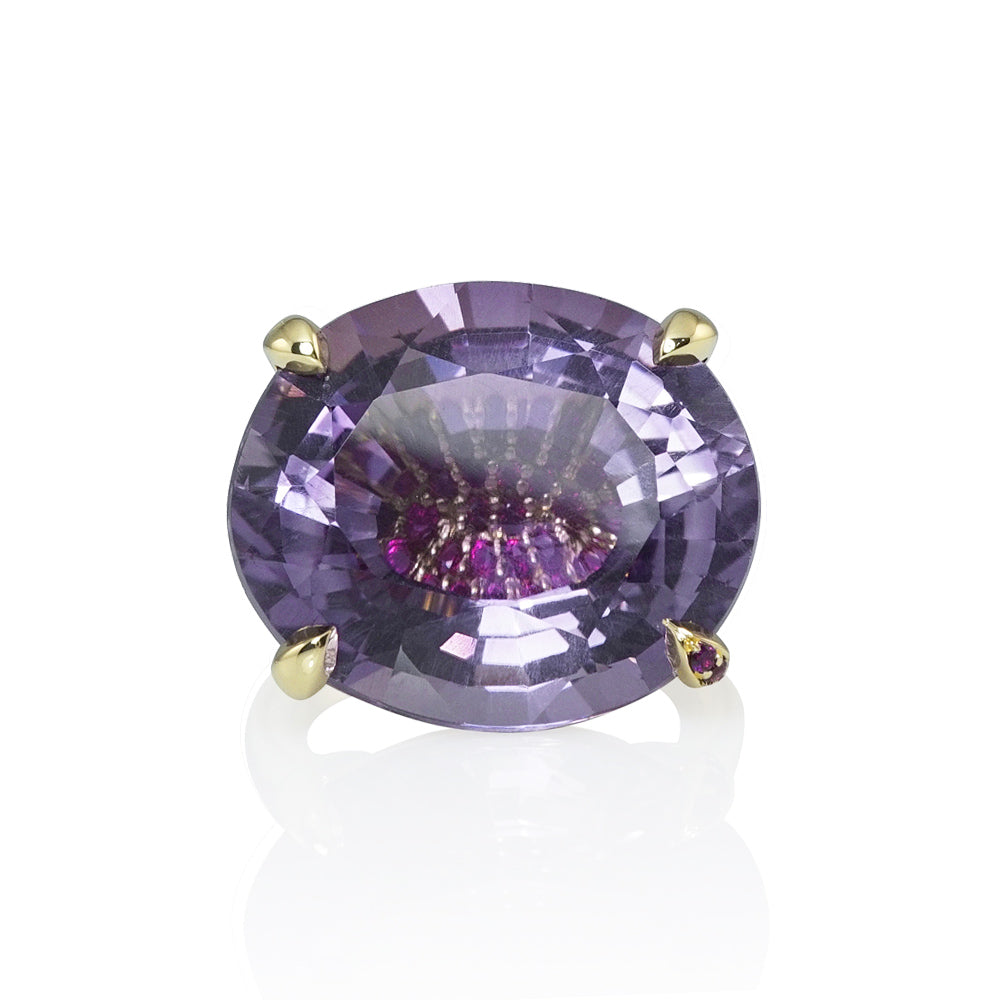 Amethyst and Ruby Cocktail Ring for Elizabeth