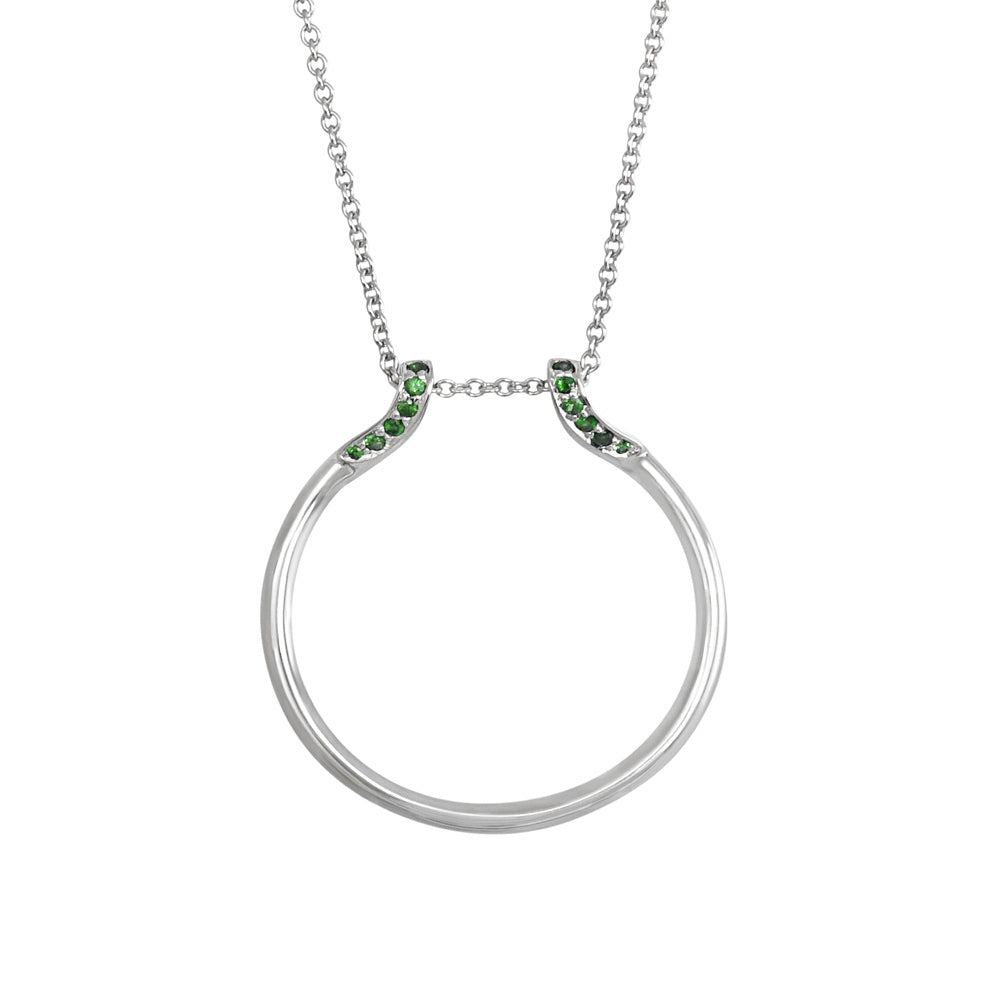 Emerald Ring Holder Necklace