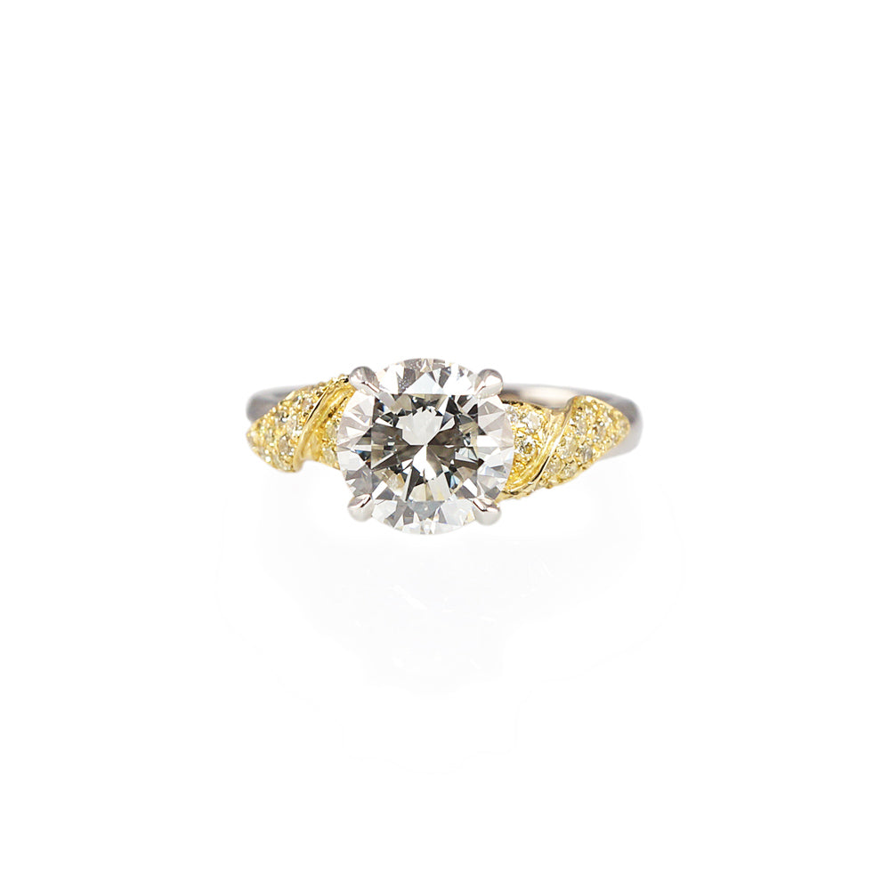 Emily Golden Leaf Engagement Ring