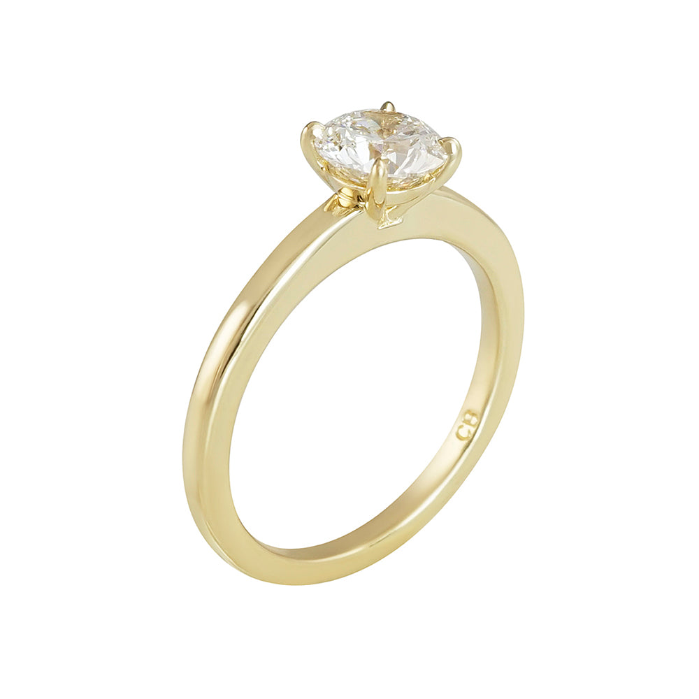 Yellow Gold Solitaire Engagement Ring for Erica