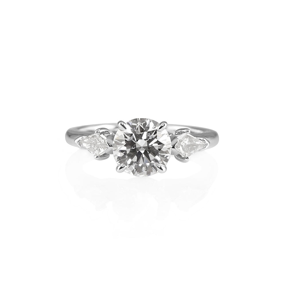 Erin Brilliant Cut And Kite Diamond Engagement Ring