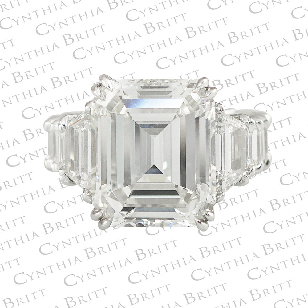 Exceptional Emerald Cut Diamond Engagement Ring