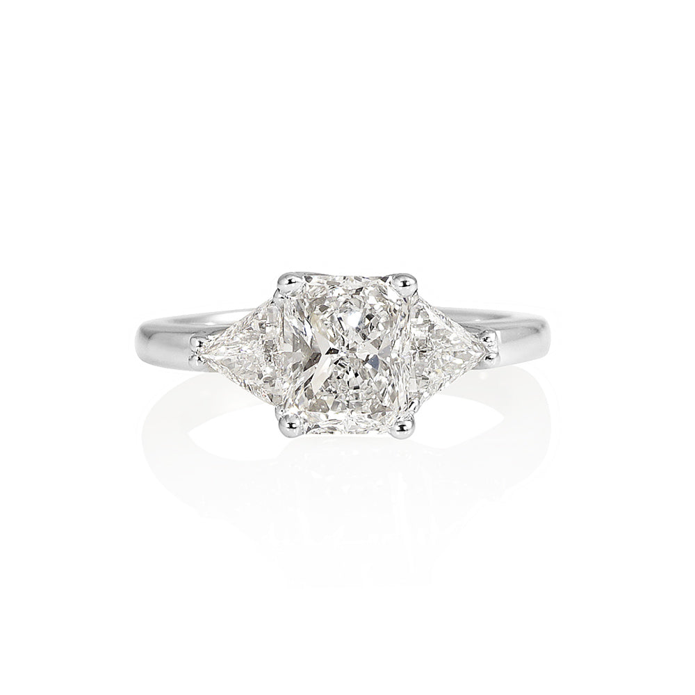 Faye Radiant Cut with Criss Cross Engagement Ring