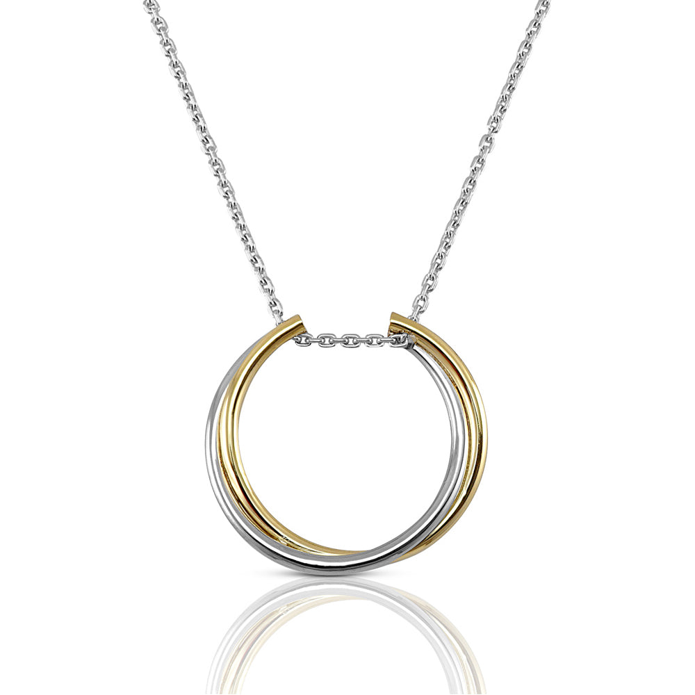 Gold Two Tone Ring Holder Necklace (Medium)