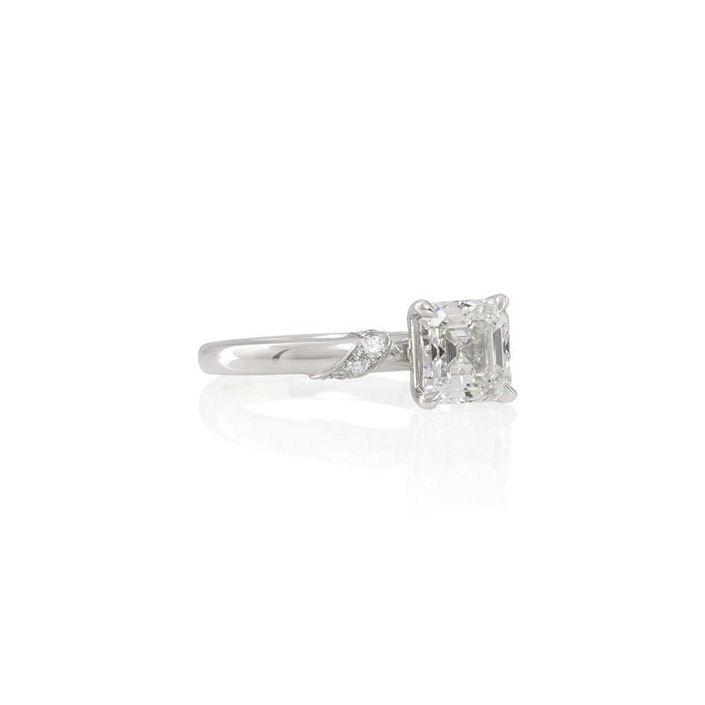 Asscher Cut Diamond Wrap Engagement Ring for Gretchen