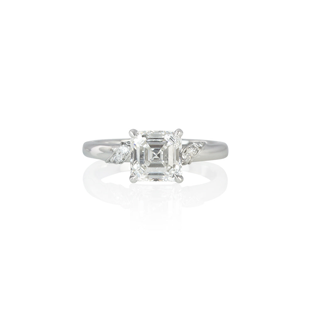 Asscher Cut Diamond Wrap Engagement Ring for Gretchen