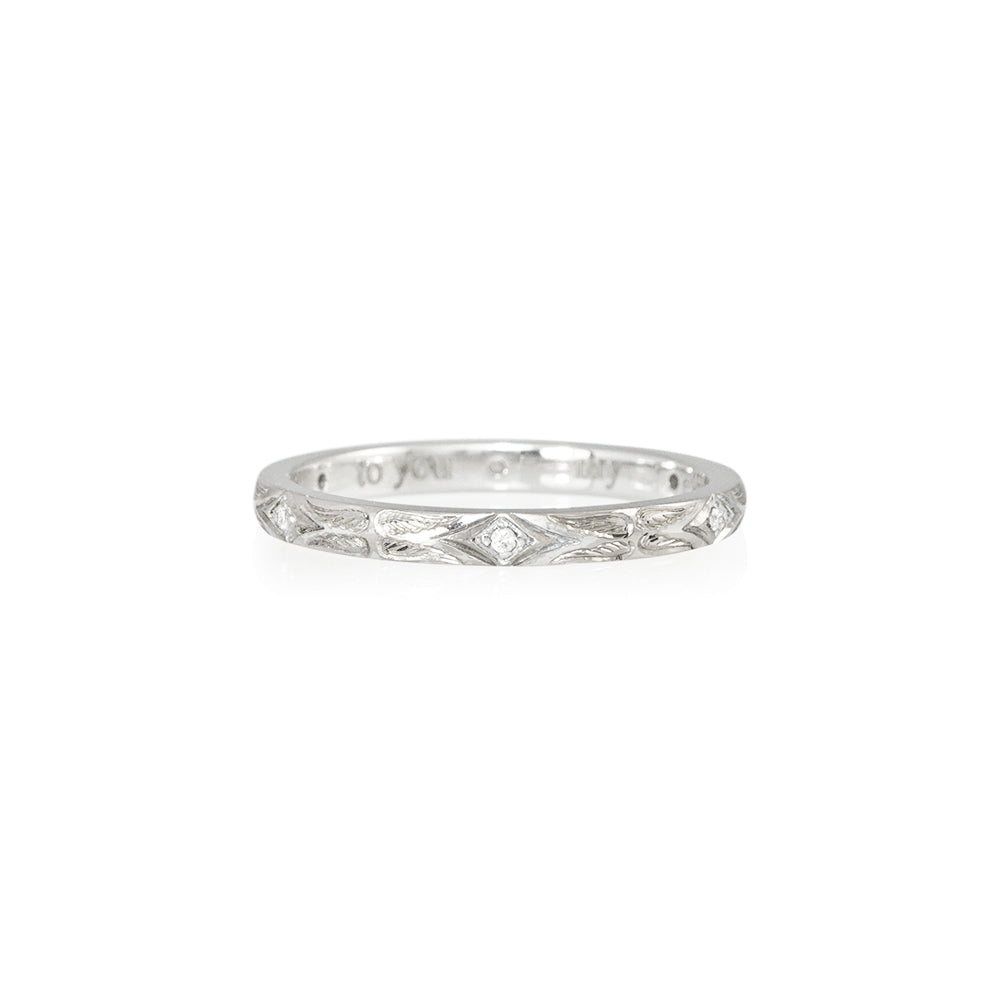 Angel Wings and Diamonds Ladies' Wedding Band for Jennifer