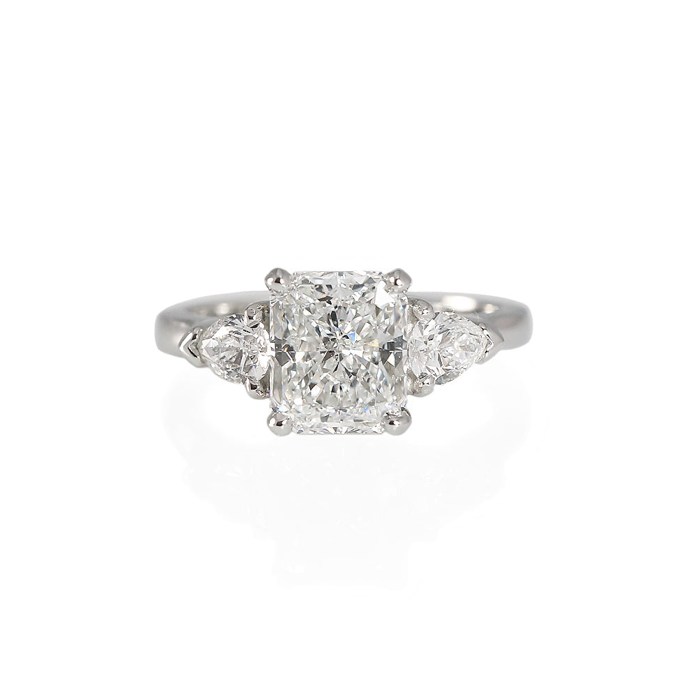 Heather Radiant Cut And Pear Shape Diamond Engagement Ring