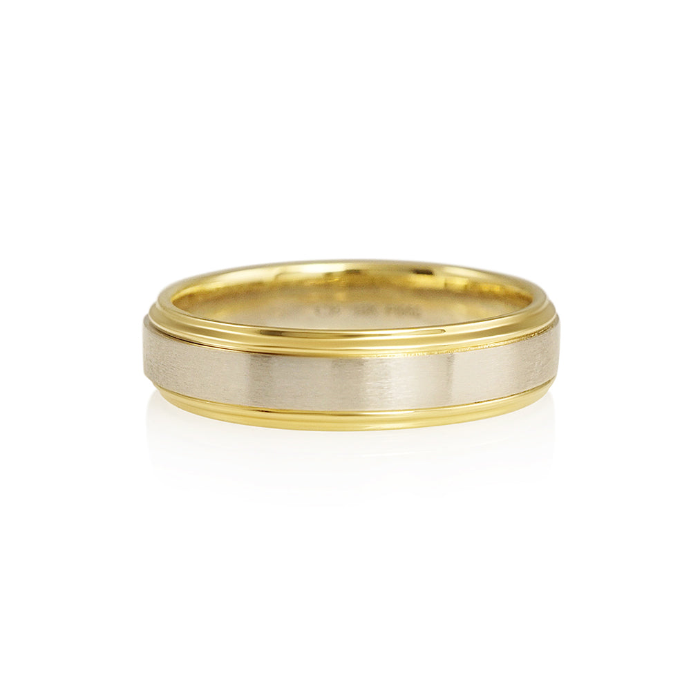 Two Tone Signature New Slope Down Ring for Jacob