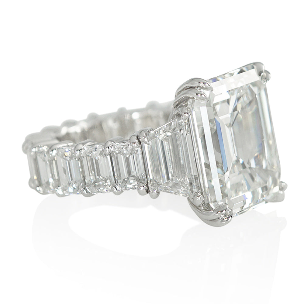 Exceptional Emerald Cut Diamond Engagement Ring